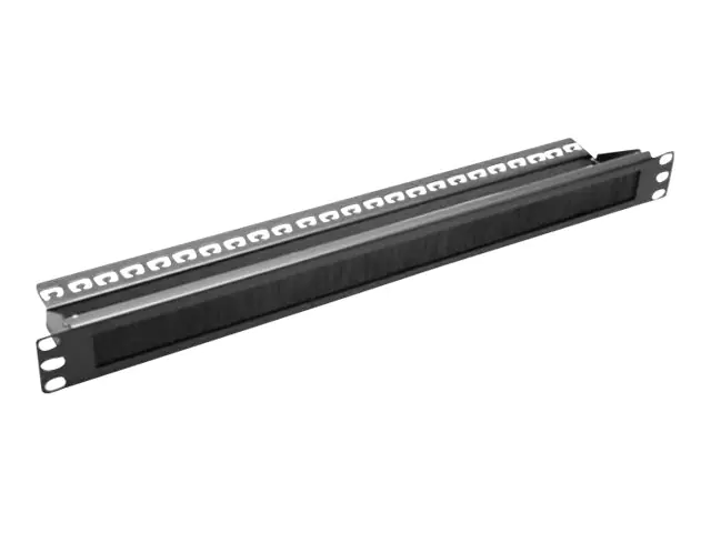 exertis Connect - Kabelführungspanel mit Bürste - Schwarz - 1U - 48.3 cm (19")