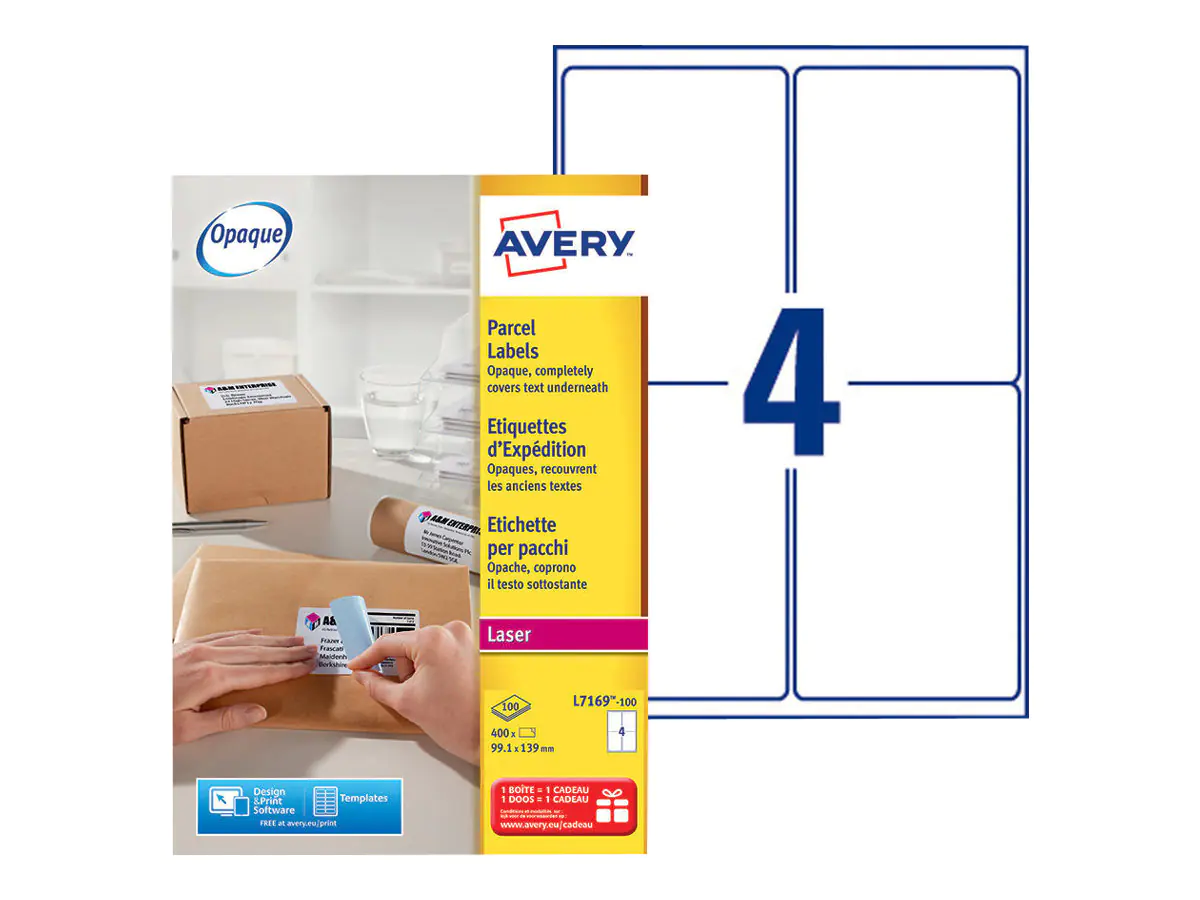 Avery Zweckform Adressetikett ultragrip 99,1 x 139 mm (B x H) Papier weiß 400 Etik./Pack.