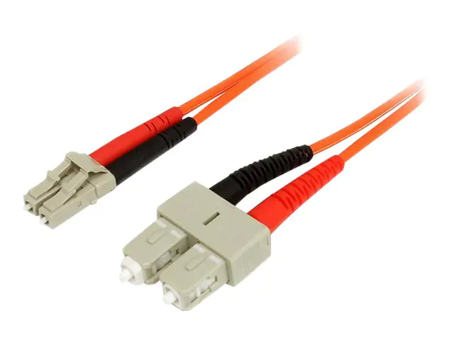StarTech 1m Fiber Optic Cable - Multimode Duplex 50/125 - LSZH - LC/SC - OM2 - LC to SC Fiber Patch Cable (50FIBLCSC1) - Netzwerkkabel - LC Multi-Mode (M) zu SC multi-mode (M) - 1 m - Glasfaser - Duplex - 50/125 Mikrometer