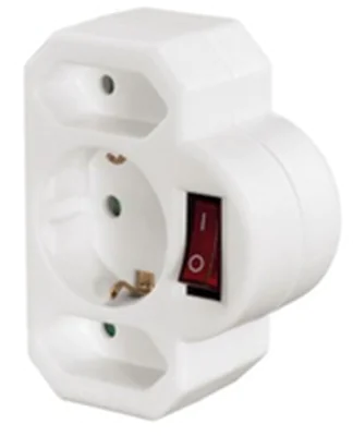 Hama 00108846, Typ F, Universal, 230 V, Weiß, 3500 W, Männlich/Weiblich