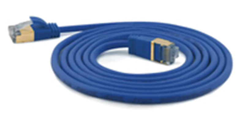 WANTEC Extra dünnes CAT7 SSTP Patchkabel, 2 m, Cat7, S/FTP (S-STP), RJ-45, RJ-45, Blau 7133
