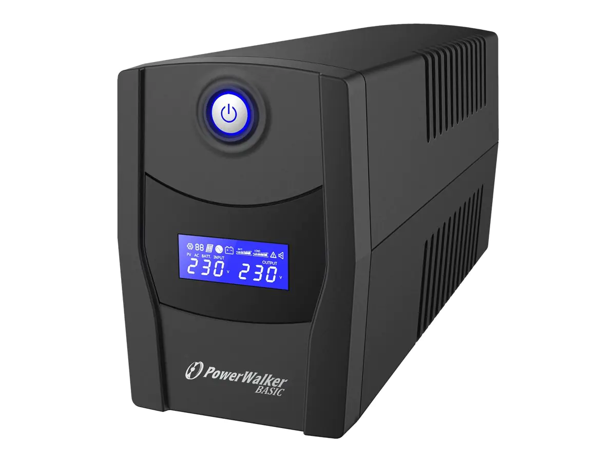 PowerWalker Basic VI 1000 STL FR - USV - Wechselstrom 162 - 290 V - 600 Watt - 1000 VA - 9 Ah - USB - Ausgangsanschlüsse: 2