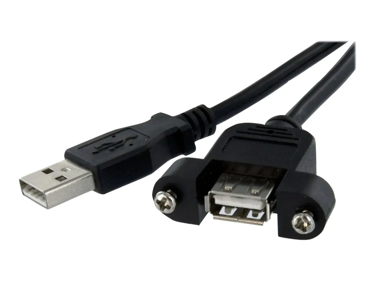 StarTech 90cm USB A Blendenmontage Kabel Bu/St - USB Verlängerungskabel - Einbaubuchsen Kabel Verlängerung - USB-Verlängerungskabel - USB (W) zu USB (M) - USB 2.0 - 91.4 cm - Schwarz - für P/N: UUSBOTG