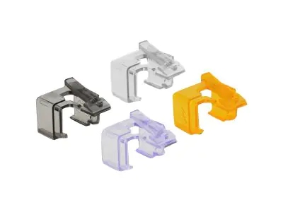 Delock Repair Clip Set 2 - Netzwerkanschluss Reparatur-Clip - Schwarz, orange, violett, durchsichtig (Packung mit 40) 86422