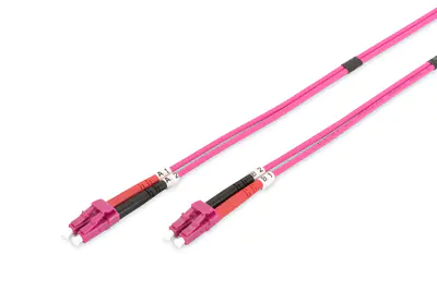 Digitus - Patch-Kabel - LC Multi-Mode (M) zu LC Multi-Mode (M) - 1 m - Glasfaser - Duplex - 50/125 Mikrometer - OM4 - halogenfrei - Erikaviolett Digitus - Patch-Kabel - LC Multi-Mode (M) zu LC Multi-Mode (M) - 1 m - Glasfaser - Duplex - 50/125 Mikrometer - OM4 - halogenfrei - Erikaviolett
