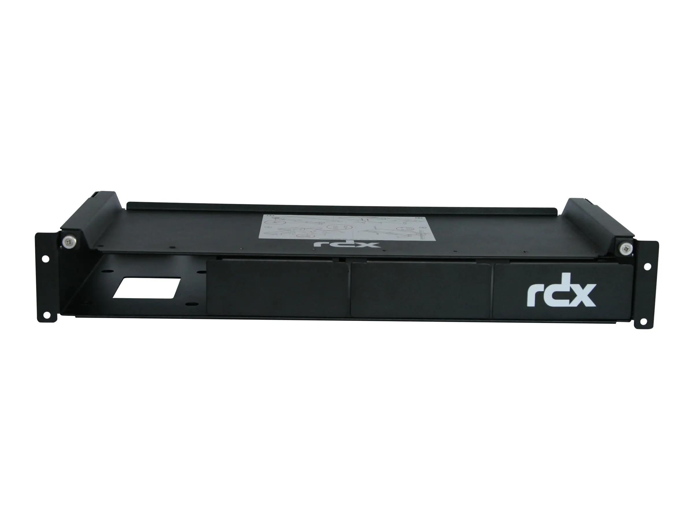 Overland-Tandberg O-T RDX QuadPAK Rackmount Kit für 1 to 4 externe RDX QuikStor, Wandmontiertes Regal, 1.5U, 2,66 kg, Schwarz 3800-RAK