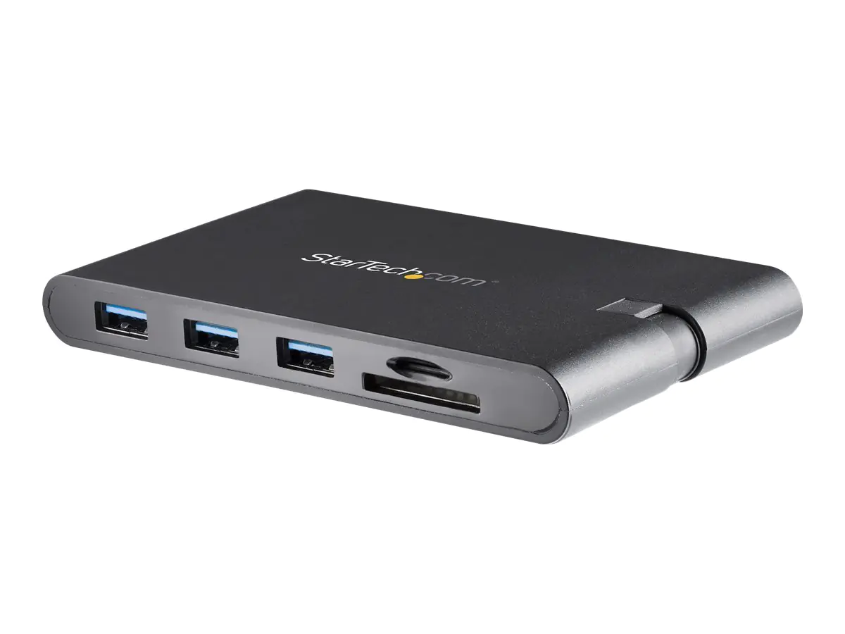 StarTech USB C Multiport Adapter, USB Type-C Mini Dock with HDMI 4K or 1080p VGA Video, 100W PD Passthrough, 3x USB 3.0, Gigabit Ethernet, SD & MicroSD Card Reader, USB 3.0 Adapter - USB C HDMI Travel Dock (DKT30CHVSCPD) - Dockingstation - USB-C - HDMI, V StarTech USB C Multiport Adapter, USB Type-C Mini Dock with HDMI 4K or 1080p VGA Video, 100W PD Passthrough, 3x USB 3.0, Gigabit Ethernet, SD & MicroSD Card Reader, USB 3.0 Adapter - USB C HDMI Travel Dock (DKT30CHVSCPD) - Dockingstation - USB-C - HDMI, V