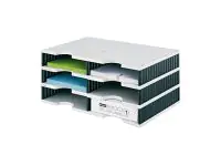 NT Cutter styrodoc duo - Sortierer - 6 Fächer - Grau, Schwarz 268-0203.98