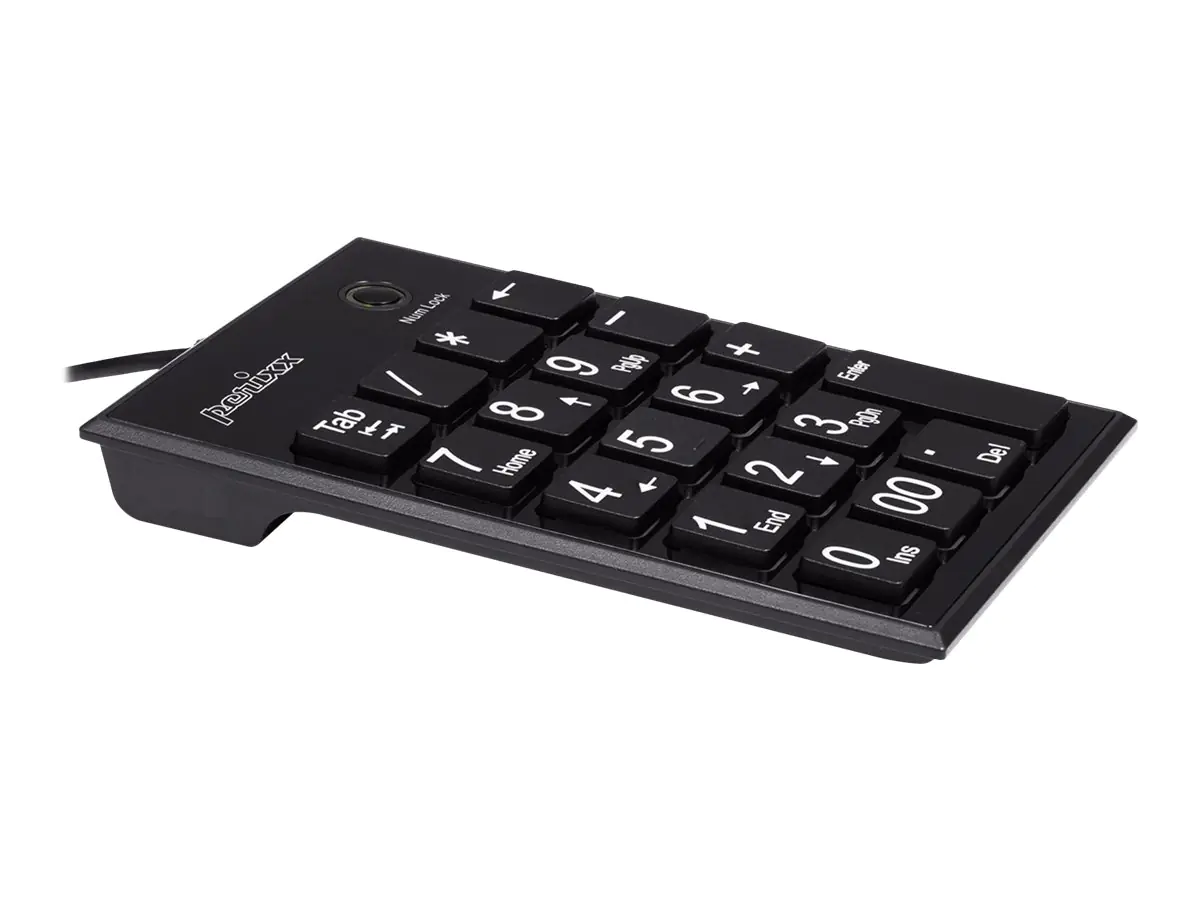 Perixx PERIPAD-202U, USB, Universal, Scherenschlüsselschalter, Schwarz, 0,07 m, USB PERIPAD-202 U