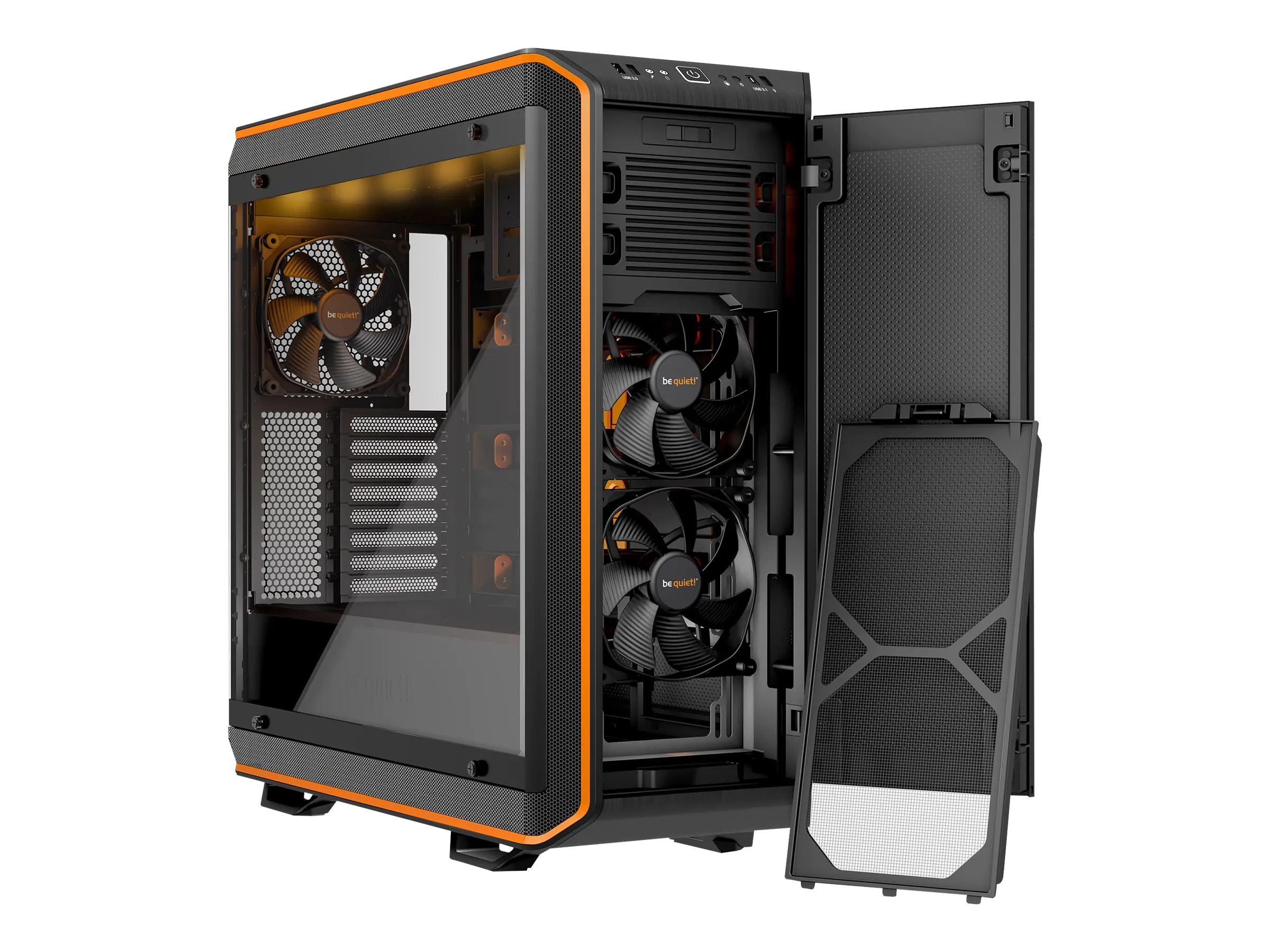 be quiet! Dark Base Pro 900 - Rev 2 - Tower - E-ATX - keine Spannungsversorgung (ATX / PS/2) - orange - USB/Audio