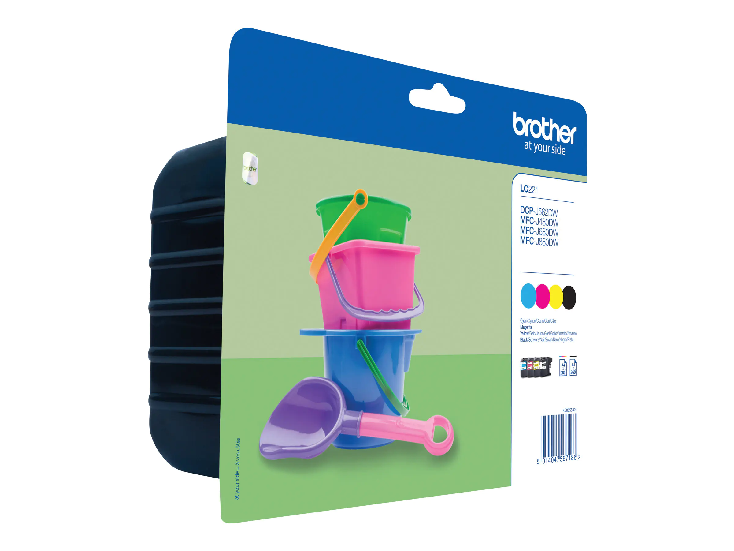 Brother LC221 Value Pack - 4er-Pack - Schwarz, Gelb, Cyan, Magenta - Original - Tintenpatrone - für Brother DCP-J562DW, MFC-J480DW, MFC-J680DW, MFC-J880DW Brother LC221 Value Pack - 4er-Pack - Schwarz, Gelb, Cyan, Magenta - Original - Tintenpatrone - für Brother DCP-J562DW, MFC-J480DW, MFC-J680DW, MFC-J880DW