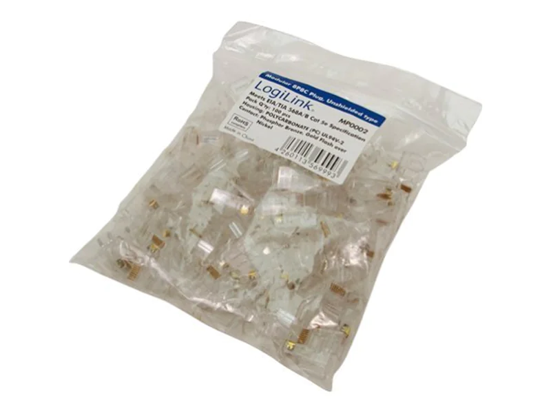 LogiLink Cat 5e Modular Plug unshielded 100 Stück - Adapter - Netzwerk MP0002