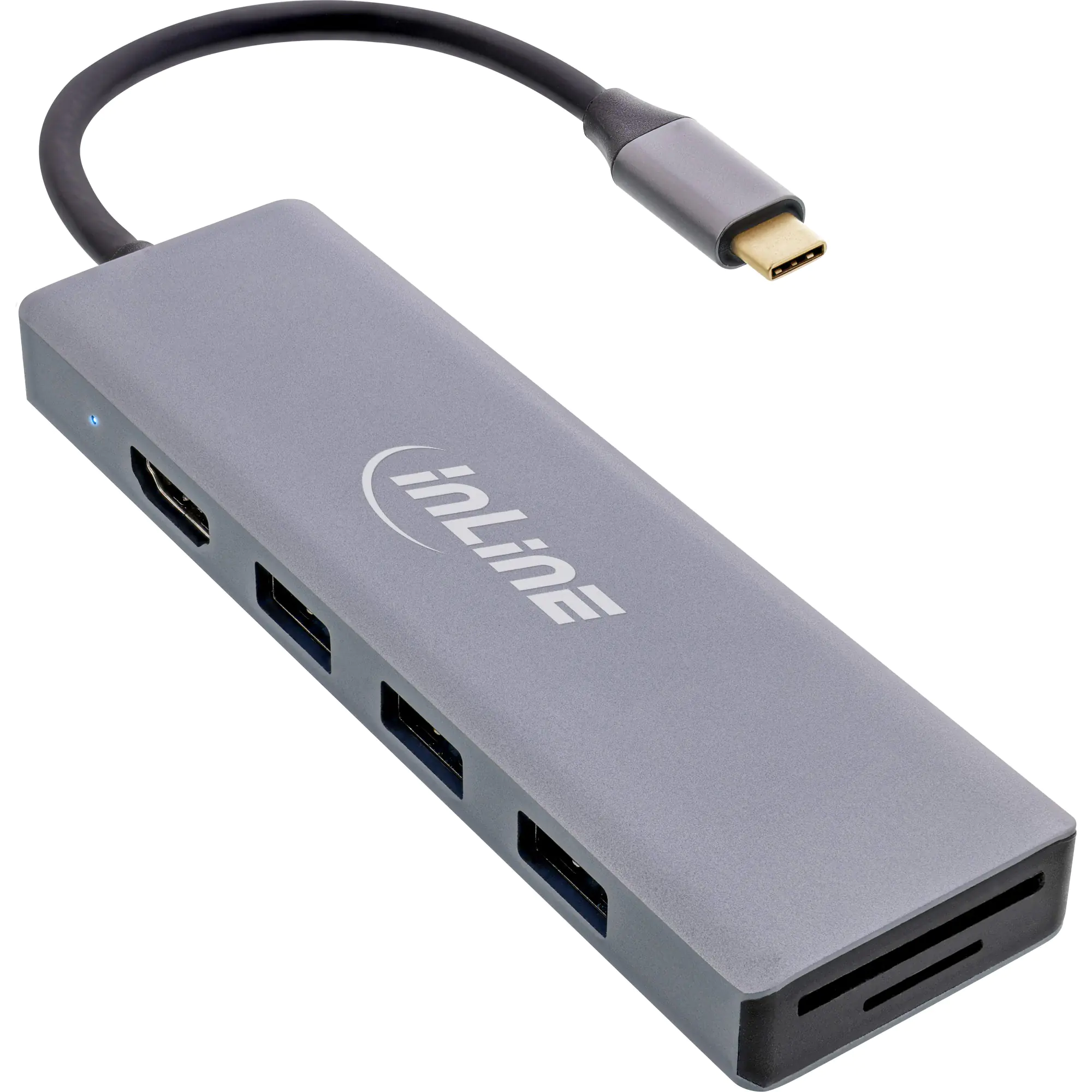 InLine USB 3.2 USB-C Multi Hub (3x USB-A + USB-C) - Cardreader - HDMI - OTG 33271O