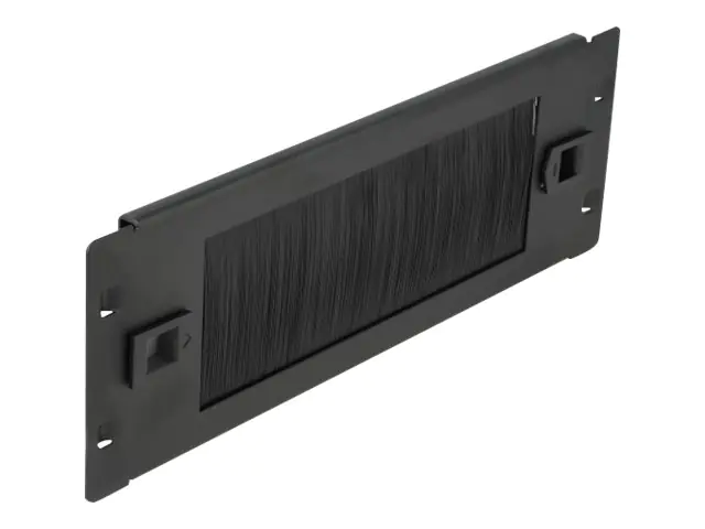 DeLOCK - Kabelabdeckung mit Bürsten - Rack montierbar - Schwarz - 2U - 25.4 cm (10")