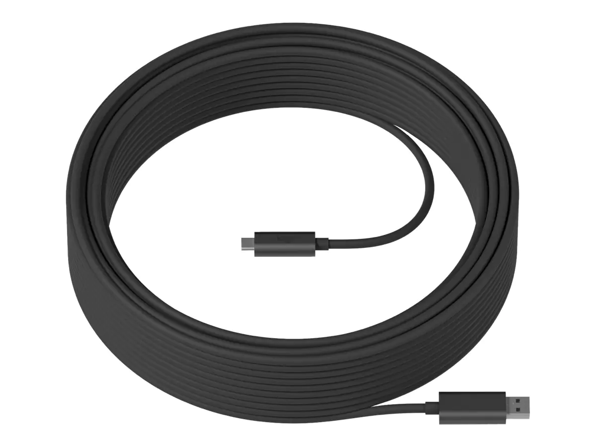 Logitech Strong - USB-Kabel - USB Typ A (M) zu 24 pin USB-C (M) - USB 3.1 - 10 m - Active Optical Cable (AOC), Plenum - für Room Solution Huddle, Large Logitech Strong - USB-Kabel - USB Typ A (M) zu 24 pin USB-C (M) - USB 3.1 - 10 m - Active Optical Cable (AOC), Plenum - für Room Solution Huddle, Large