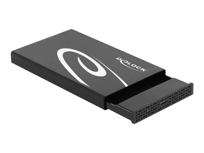 Delock External Enclosure for 2.5" SATA HDD / SSD with SuperSpeed USB 10 Gbps (USB 3.1 Gen 2) - Speichergehäuse - 2.5" (6.4 cm) - SATA 6Gb/s - USB 3.1 (Gen 2) - Schwarz