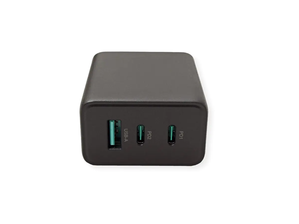 ROTRONIC-SECOMP Value - Netzteil - GaN-Technologie - 65 Watt - 5 A - 3 Ausgabeanschlussstellen (2 x USB-C, USB) 19.99.1096