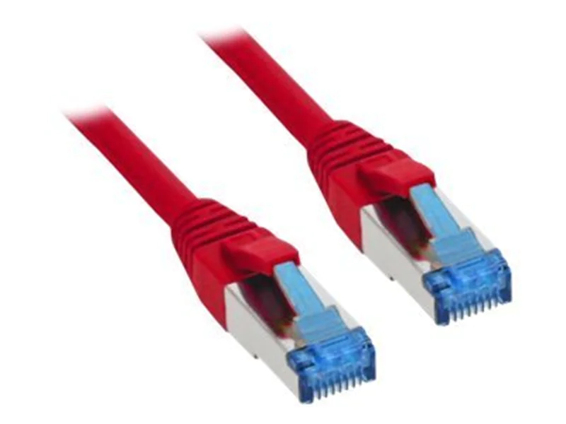 InLine Patchkabel - S/FTP (PiMf) - Cat.6A - halogenfrei - rot - 10m 76800R