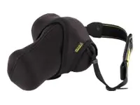Walimex Protection Cover M - Schutzhülle für Kamera mit Zoom-Objektiv - Neopren - Schwarz/Grau