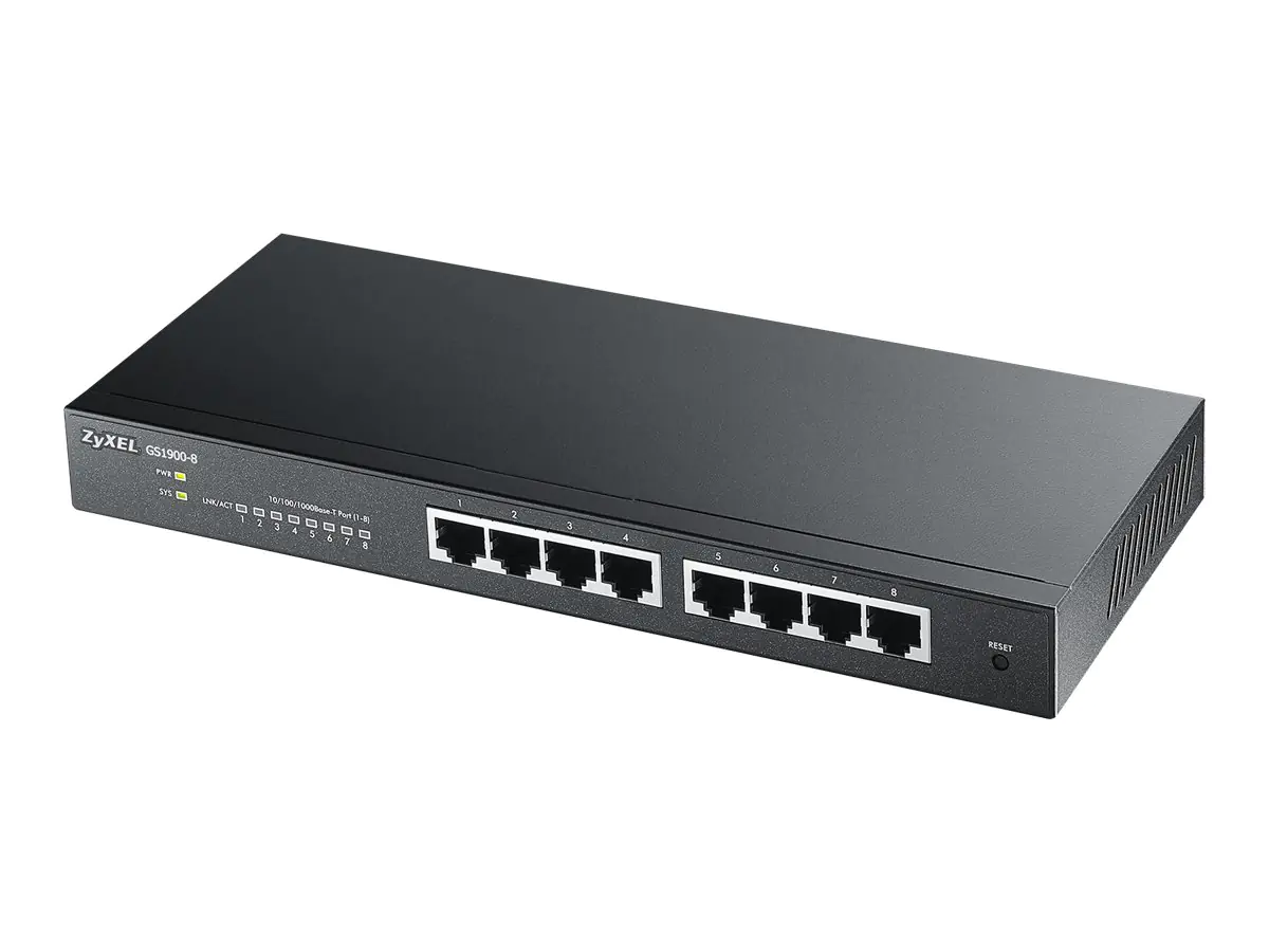 Zyxel GS1900-8 - Switch - Smart - 8 x 10/100/1000 - Desktop, wandmontierbar
