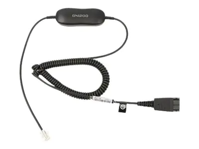 Jabra GN1200 CC - Headset-Kabel - Quick Disconnect Stecker zu RJ-9 männlich - 2 m - für Jabra GN 2100, GN 2200, GN 2250 Jabra GN1200 CC - Headset-Kabel - Quick Disconnect Stecker zu RJ-9 männlich - 2 m - für Jabra GN 2100, GN 2200, GN 2250
