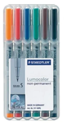 STAEDTLER Folienstift Lumocolor 311 WP6 0,4mm sortiert 6 St./Pack.