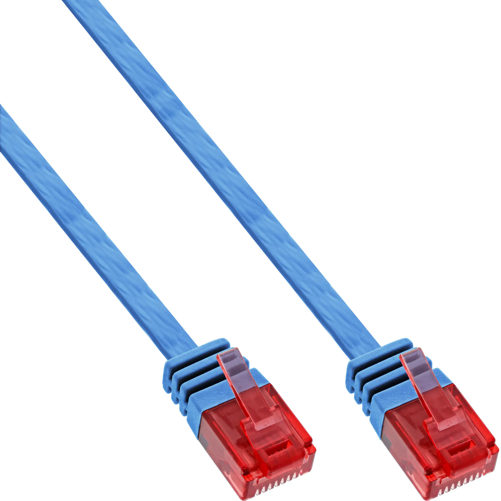 InLine Patchkabel flach - U/UTP - Cat.6 - blau - 10m 71600B