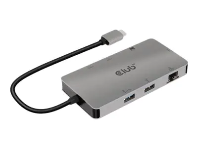 Club 3D - Dockingstation - USB-C 3.2 Gen 1 / Thunderbolt 3 - HDMI - 1GbE Club 3D - Dockingstation - USB-C 3.2 Gen 1 / Thunderbolt 3 - HDMI - 1GbE