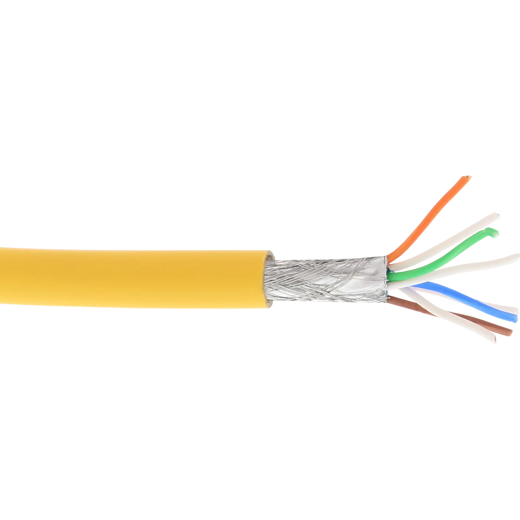 InLine Patchkab. - S/FTP (PiMf) - Cat.6A - 500MHz - halogenfrei - Kupfer - gelb - 100m 76899Y