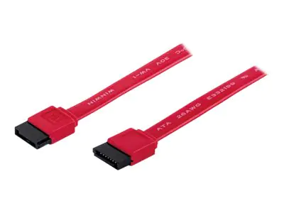 Manhattan SATA Data Cable, 7-Pin, 50cm, Male to Male, 6 Gbps, Red, Lifetime Warranty, Polybag - SATA-Kabel - SATA (M) 340700