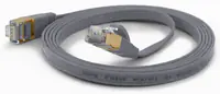 WANTEC Flaches CAT6A FTP Patchkabel - 1,5 m - Cat6a - F/UTP (FTP) - RJ-45 - RJ-45 - Grau