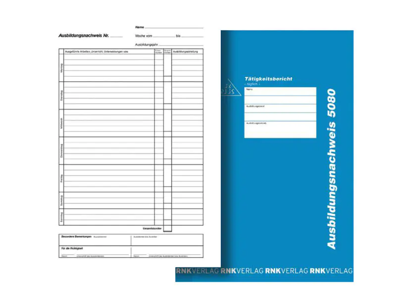RNK RNKVERLAG - Schulungszertifikat - 1 Woche pro Seite - 56 Blatt - A4 (210 x 297 mm) 5080