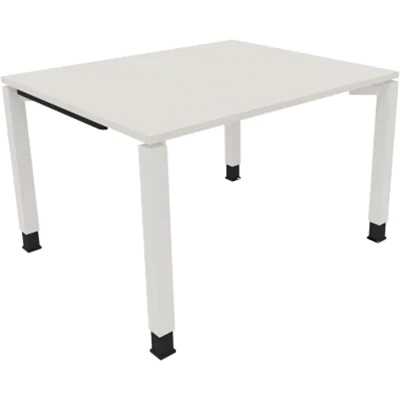 Schreibtisch Vierfuß Quadratrohr B1200xT1000xH680-820 ws/Weiß Schreibtisch Vierfuß Quadratrohr B1200xT1000xH680-820 ws/Weiß