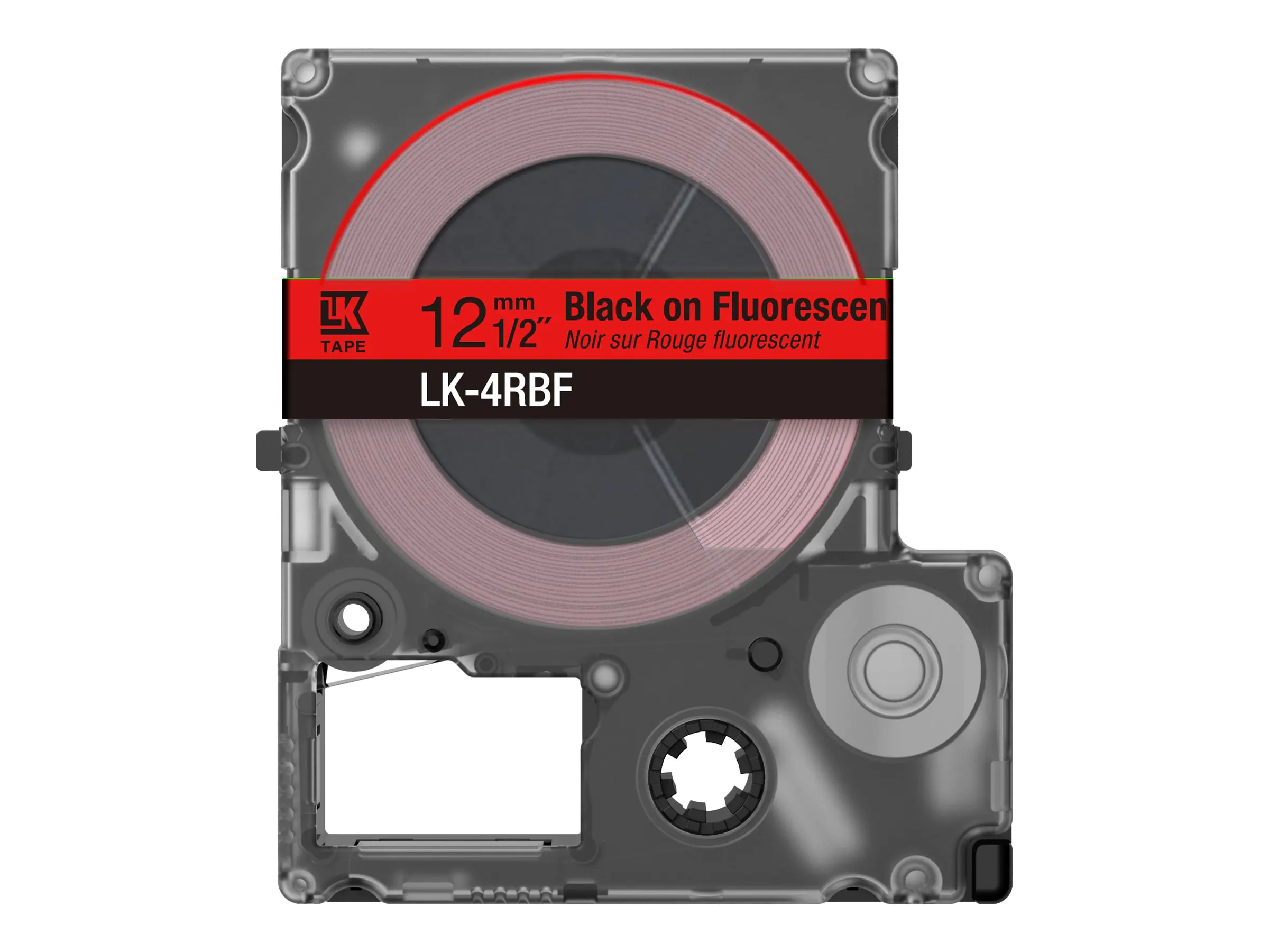 Epson LabelWorks LK-4RBF - Schwarz auf fluoreszierendem Rot - Rolle (1,2 cm x 5 m) 1 Kassette(n) Hängebox - Bandkassette