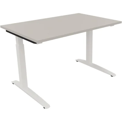 Schreibtisch Kufe Einzels. Quadrat B1200xT800xH650-850 ws/Lichtgrau Schreibtisch Kufe Einzels. Quadrat B1200xT800xH650-850 ws/Lichtgrau