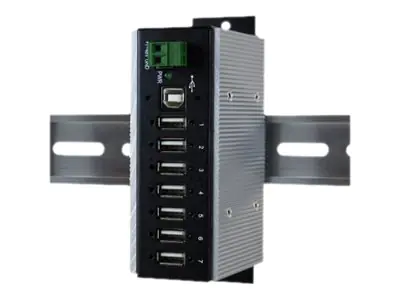 Exsys Ex 1177HMVS-WT - Hub - 7 x USB 2.0 - an DIN-Schiene montierbar - Gleichstrom Exsys Ex 1177HMVS-WT - Hub - 7 x USB 2.0 - an DIN-Schiene montierbar - Gleichstrom