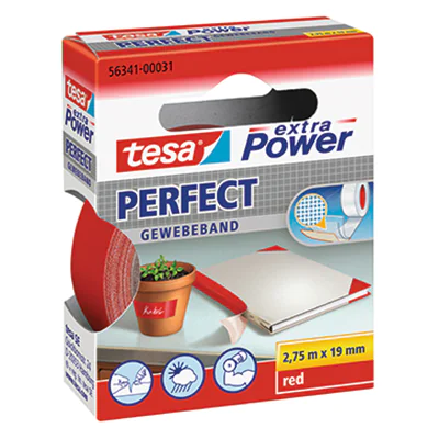 tesa Gewebeband Extra Power Perfect 56341-00031 19mmx2,75m rot tesa Gewebeband Extra Power Perfect 56341-00031 19mmx2,75m rot