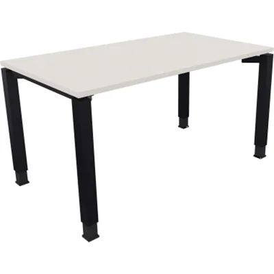 Schreibtisch Vierfuß Quadratrohr B1400xT800xH680-820 an/Weiß Schreibtisch Vierfuß Quadratrohr B1400xT800xH680-820 an/Weiß