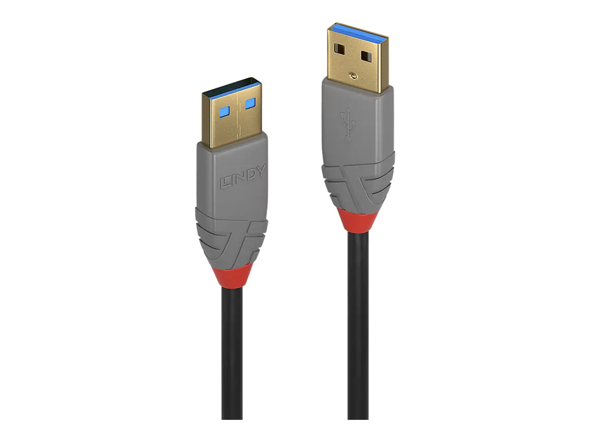 Lindy Anthra Line - USB-Kabel - USB Typ A (M) zu USB Typ A (M) - USB 3.0 - 3 m - rund - Schwarz