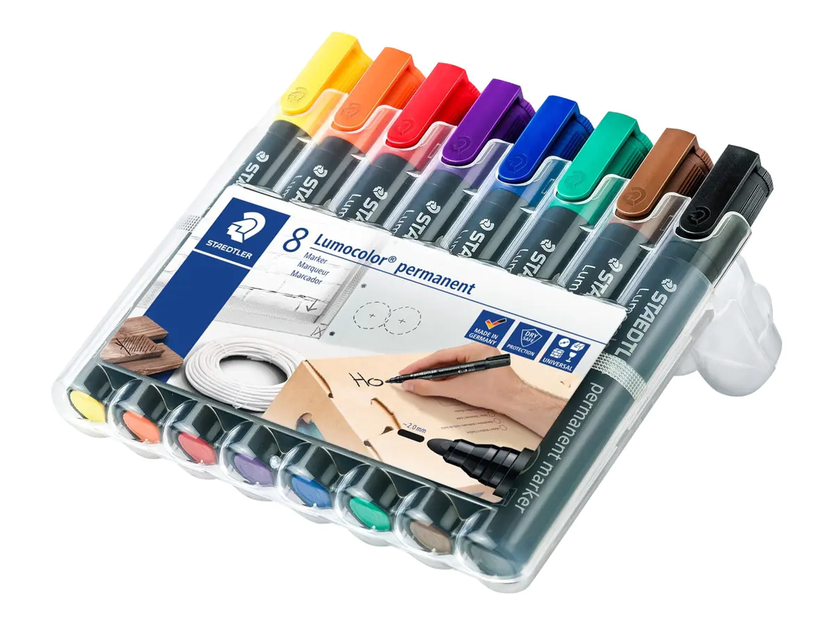 STAEDTLER Permanentmaker Lumocolor 352 WP8 2mm sortiert 8 St./Pack.