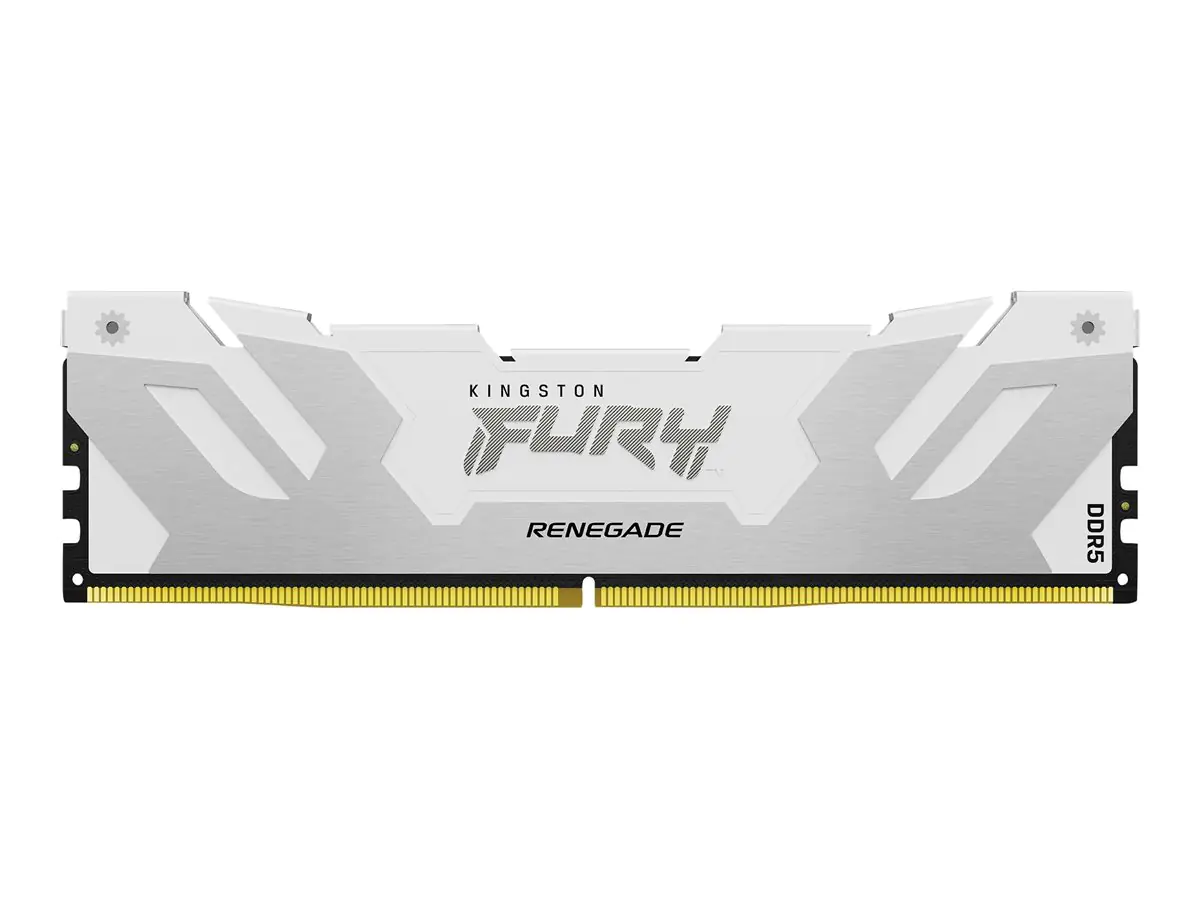Kingston FURY Renegade - DDR5 - Modul - 16 GB - DIMM 288-PIN - 8000 MT/s / PC5-64000 - CL38 - 1.45 V - ungepuffert - on-die ECC - Weiß & Silber