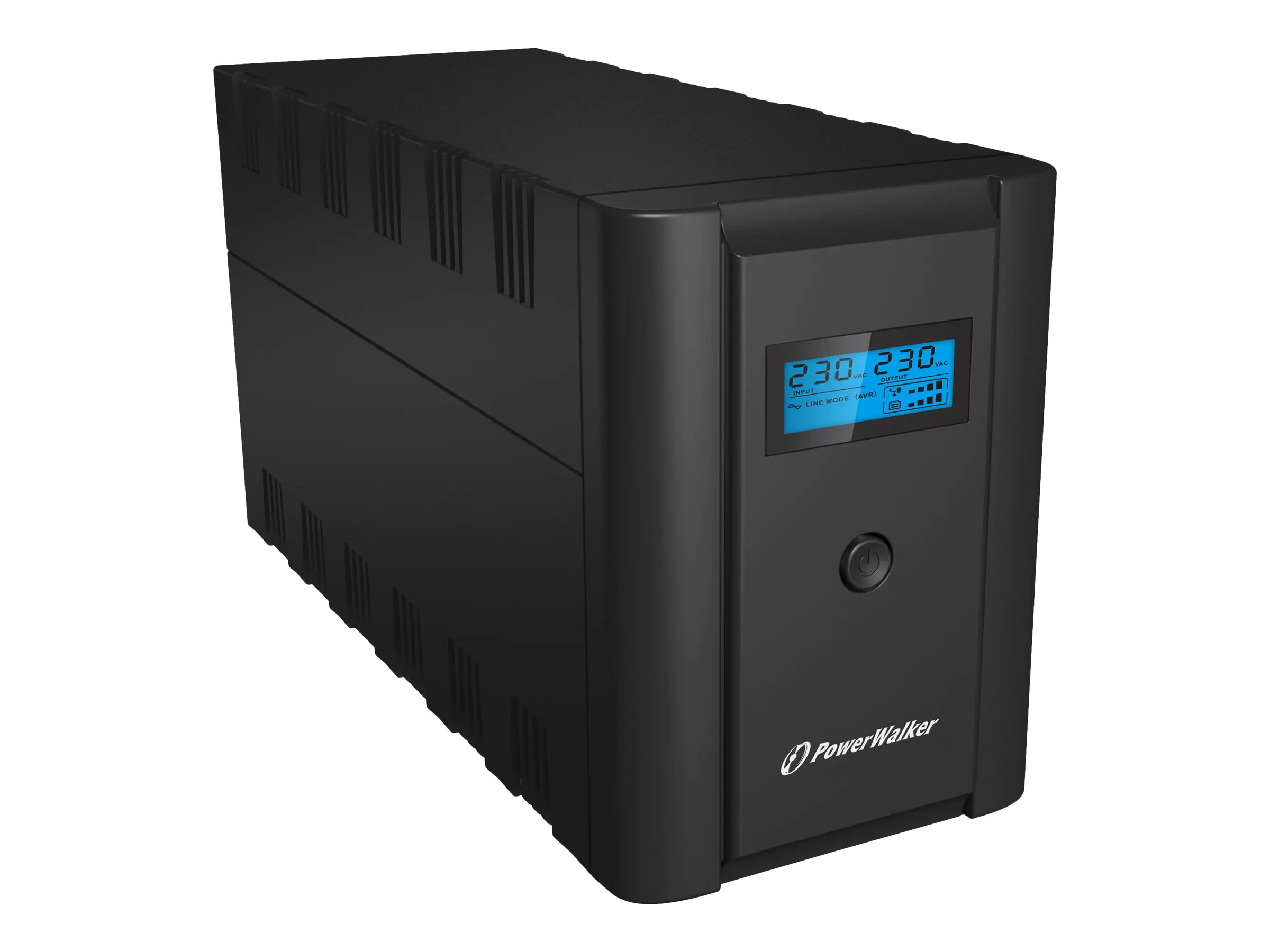 PowerWalker VI 2200 LCD/FR - USV - Wechselstrom 230 V - 1200 Watt - 2200 VA - 9 Ah - USB - Ausgangsanschlüsse: 4 - Schwarz
