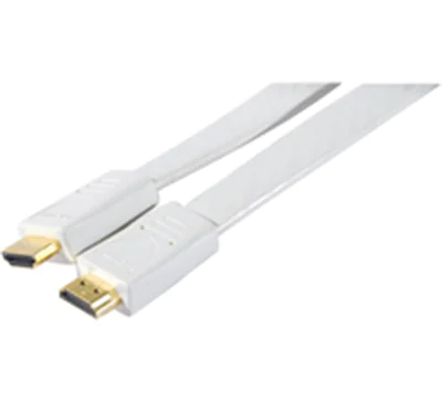 exertis Connect High Speed HDMI Flachkabel vergoldete Stecker St. A A weiss 5.0 m - Kabel - D exertis Connect High Speed HDMI Flachkabel vergoldete Stecker St. A A weiss 5.0 m - Kabel - D