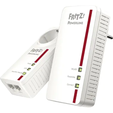 AVM FRITZ!Powerline 1260E - WLAN Set - Bridge - GigE, HomePlug AV (HPAV) 2.0, IEEE 1901 - 802.11a/b/g/n/ac - Dual-Band - an Wandsteckdose anschließbar AVM FRITZ!Powerline 1260E - WLAN Set - Bridge - GigE, HomePlug AV (HPAV) 2.0, IEEE 1901 - 802.11a/b/g/n/ac - Dual-Band - an Wandsteckdose anschließbar