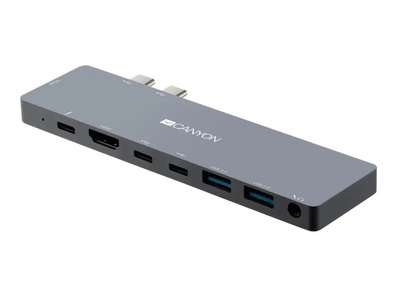 Canyon DS-8 - Dockingstation - USB-C x 2 - 2 x HDMI
