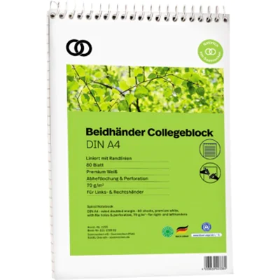 Soennecken Kopfspiralblock oeco 1255 RC A4 80Blatt liniert Soennecken Kopfspiralblock oeco 1255 RC A4 80Blatt liniert