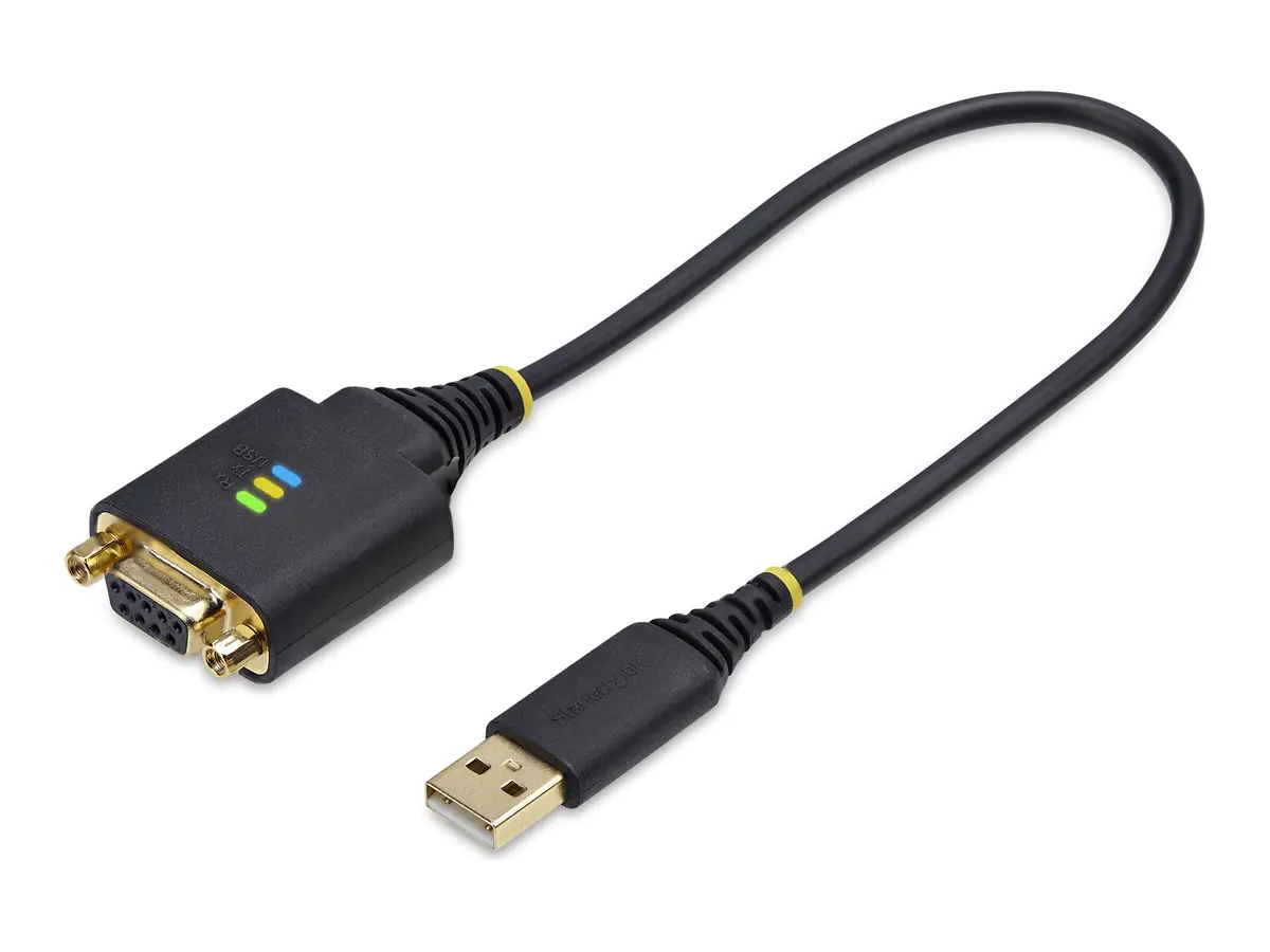 StarTech.com StarTech 1ft/30cm USB to Null Modem Serial Adapter Cable, FTDI, RS232 - Kabel USB / seriell - USB (M) 1P1FFCN-USB-SERIAL