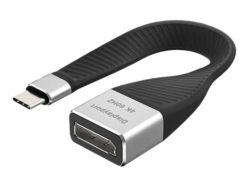 Roline - Adapterkabel - 24 pin USB-C (M) zu DisplayPort (W) - 13.8 cm - geformt - Schwarz Roline - Adapterkabel - 24 pin USB-C (M) zu DisplayPort (W) - 13.8 cm - geformt - Schwarz
