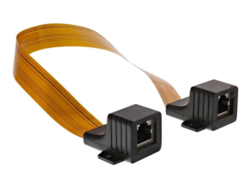 InLine Patchkabel Fensterdurchführung - 2x RJ45 Buchse - ungeschirmt - 0,3m 69991I