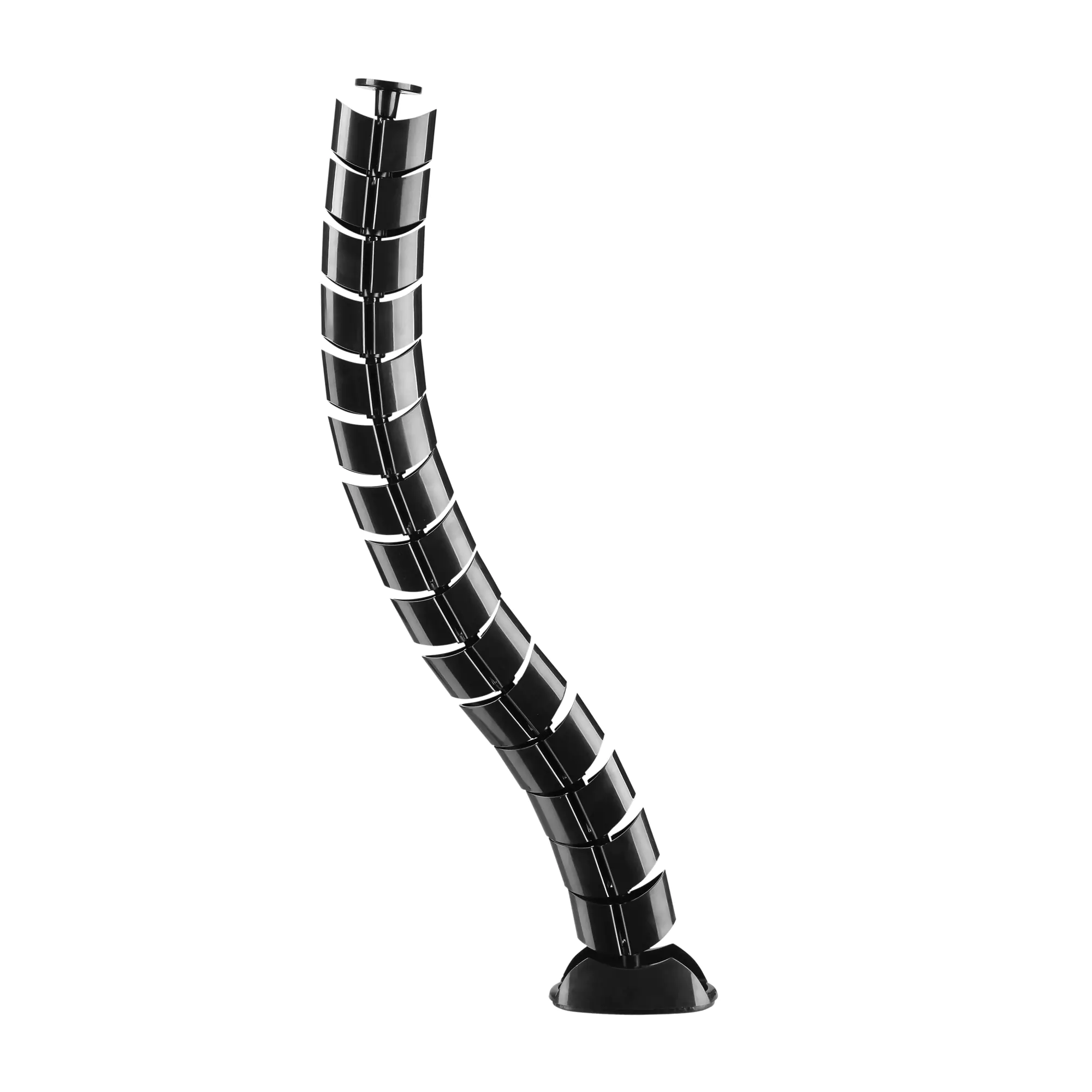 InLine - Kabelkanal (vertikal) - flexibel, 2 Kammern - unter Tisch montierbar - Schwarz